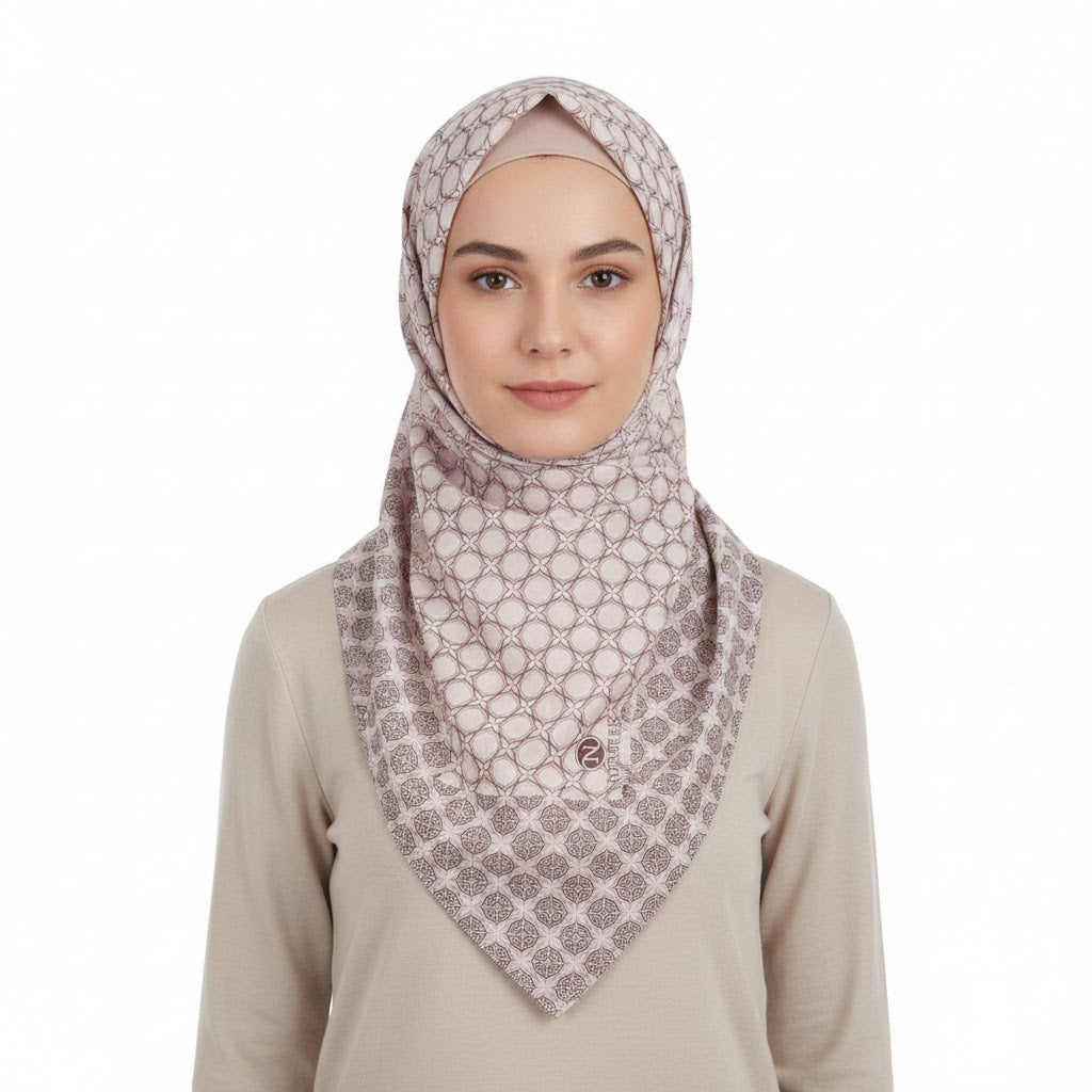 NURİPEK 9097T-D3 Floral Pattern Headscarf