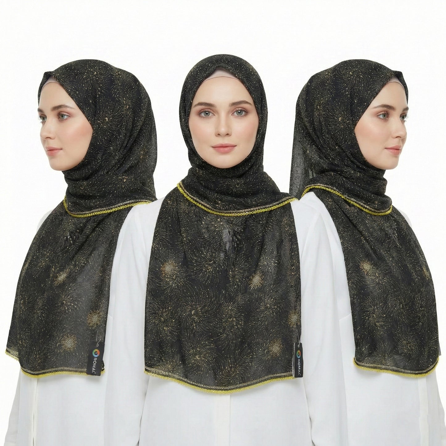 ROMAL Hijab – Luxury Elegant Scarf |  9025P-D1