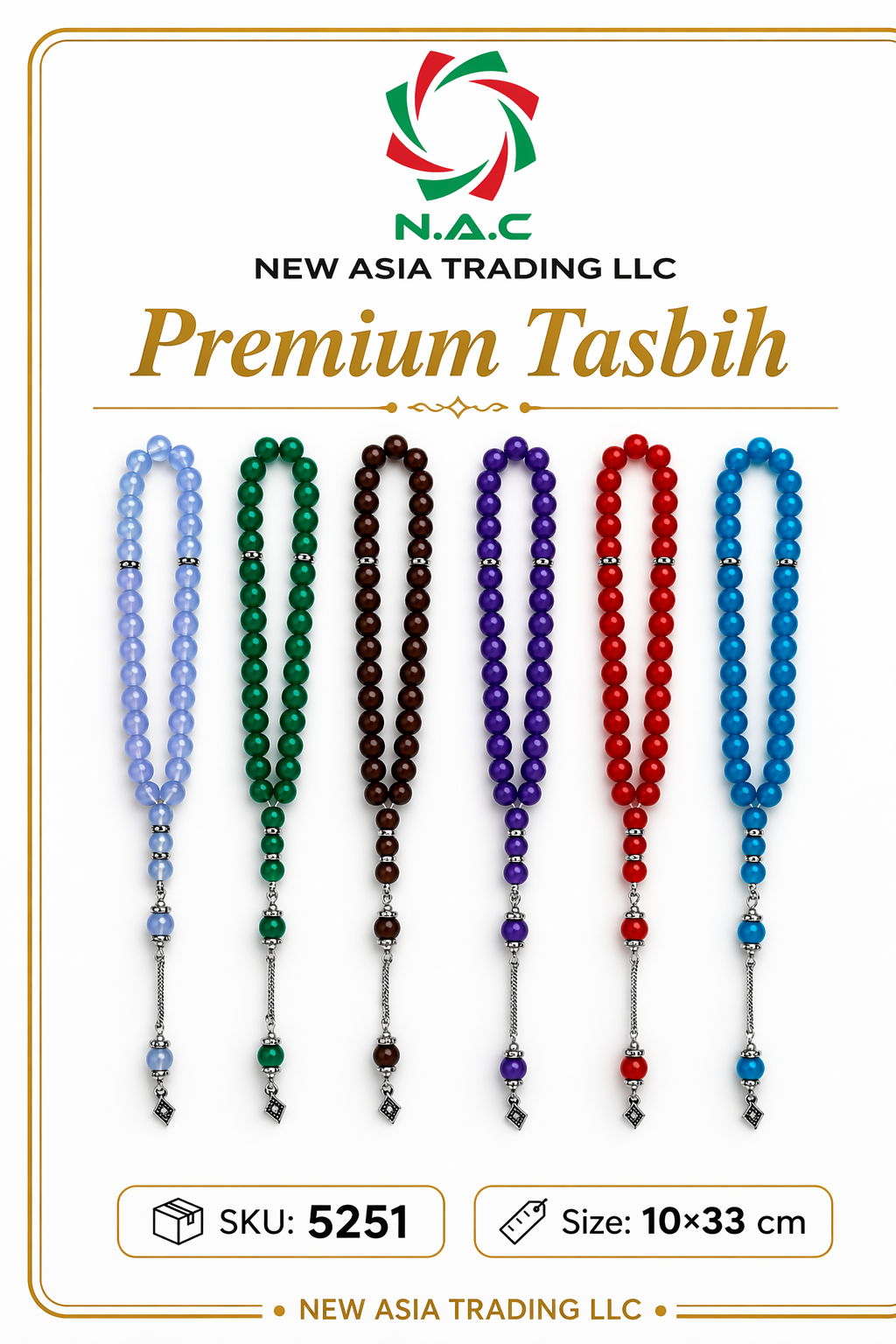 NAC Decorative Prayer Beads – Design No. 5251-QTY-600