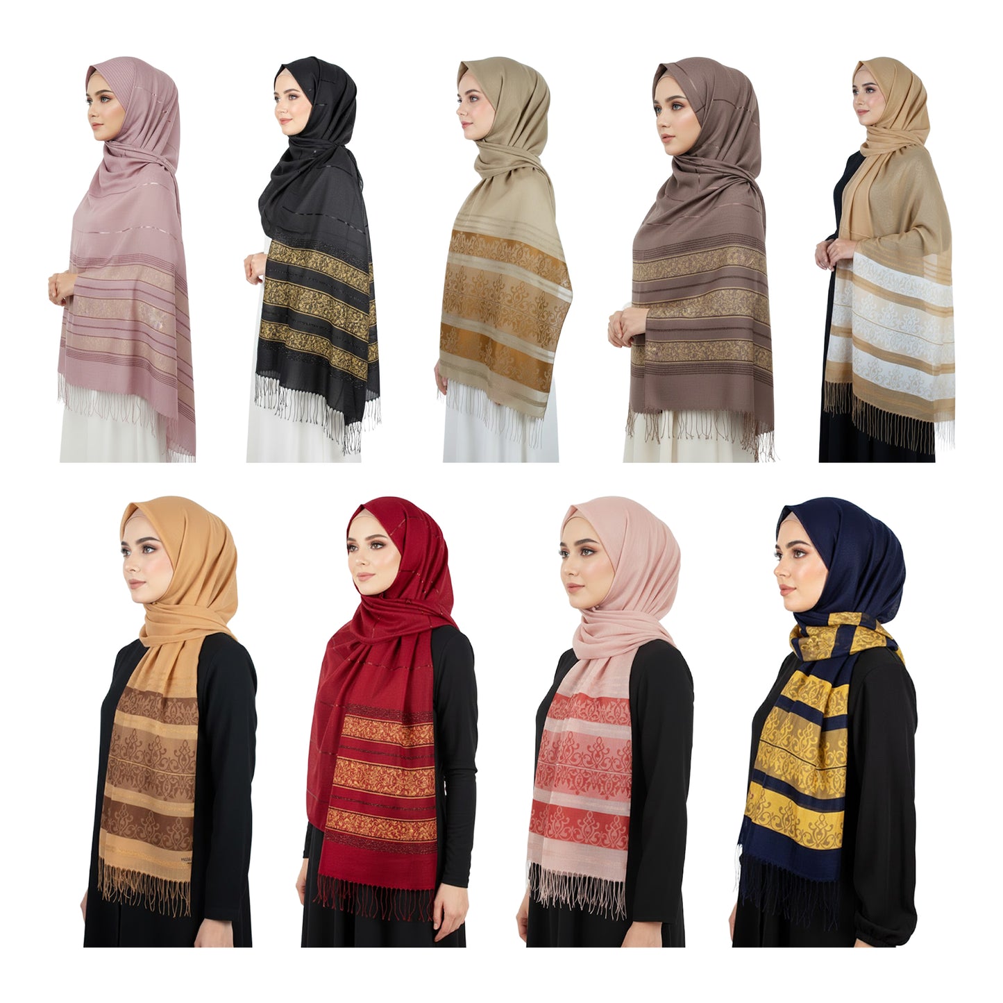 Premium Satin Hijab – Luxury Elegant Scarf | MADAME POLO 9011-B