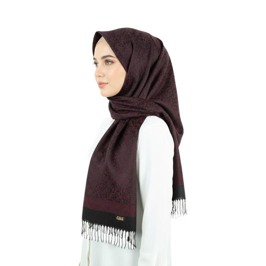 Premium Satin Hijab – Luxury Elegant Scarf |  9021-A-D1
