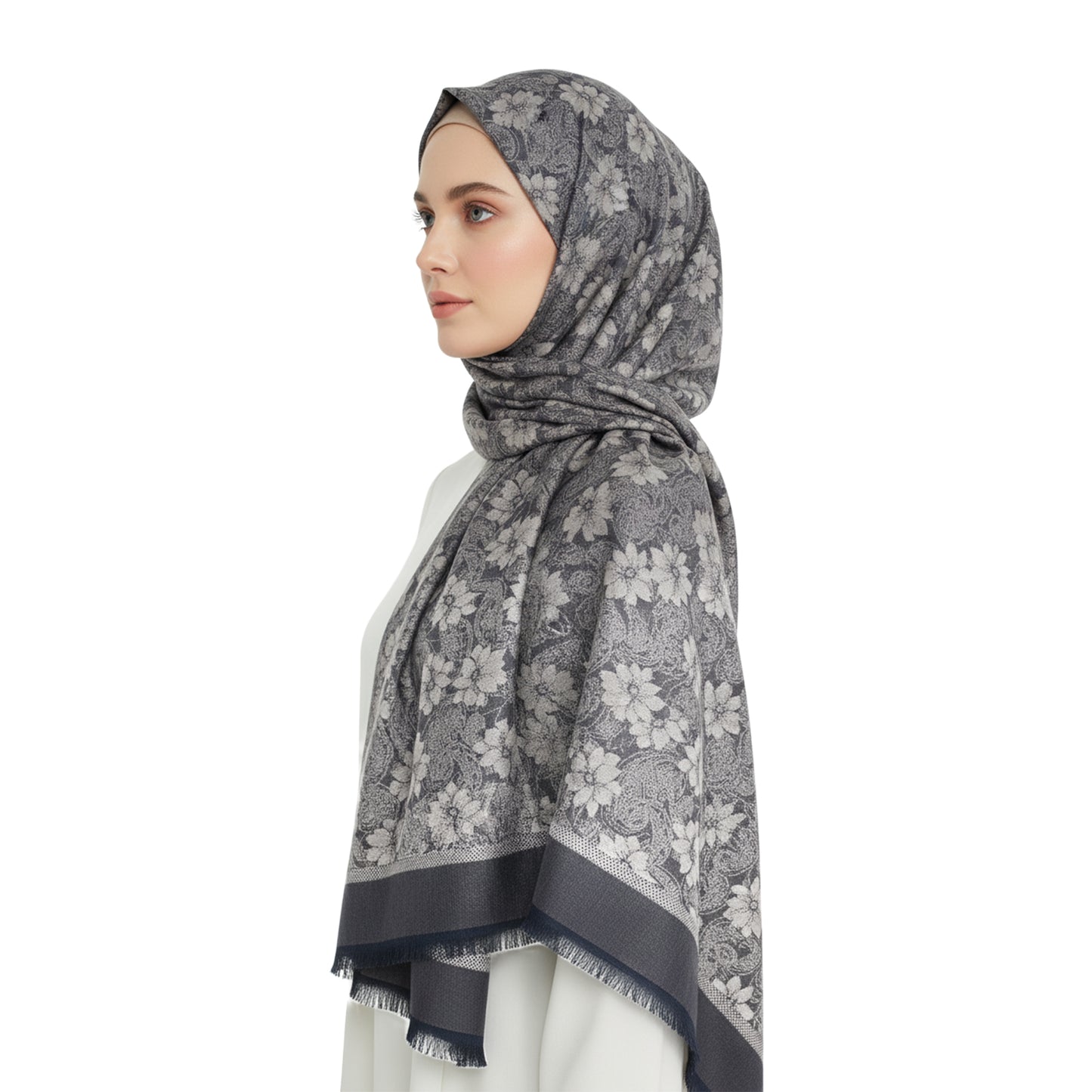 Premium Satin Hijab – Luxury Elegant Scarf |  9021-A-D2