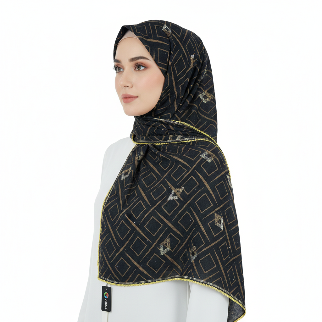 ROMAL Hijab – Luxury Elegant Scarf |  9025P-D1