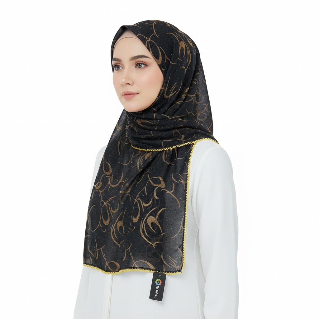 ROMAL Hijab – Luxury Elegant Scarf |  9025P-D1