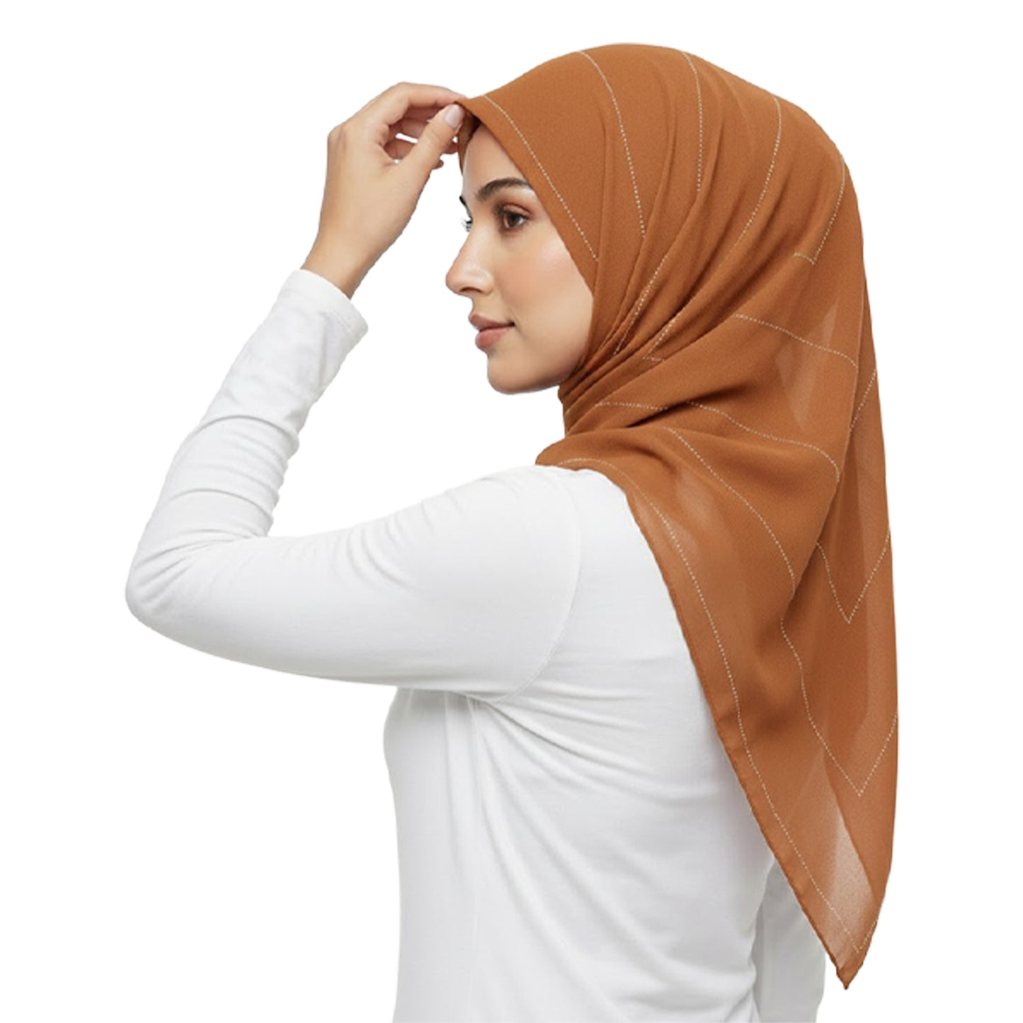 ZAWA 9145-D2 Floral Pattern Headscarf