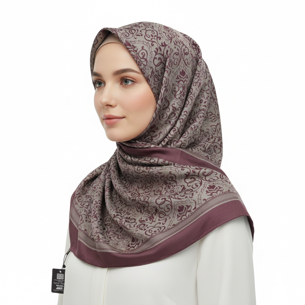 Premium Satin Hijab – Luxury Elegant Scarf |  9033-A3