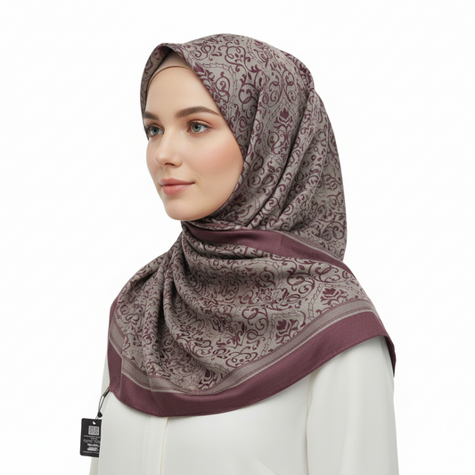 Premium Satin Hijab – Luxury Elegant Scarf |  9033-A3