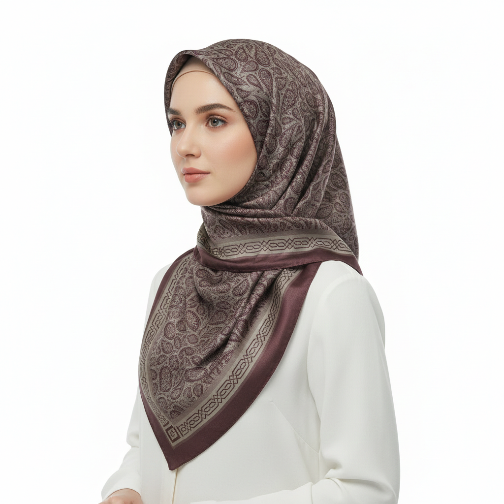 Premium Satin Hijab – Luxury Elegant Scarf |  9033-A1