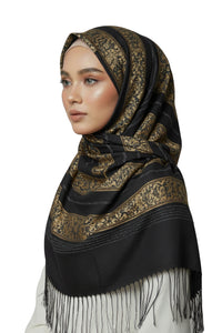 Madame Polo Premium Silk Hijab for Women – Luxury Patterned Silk Scarf Collection