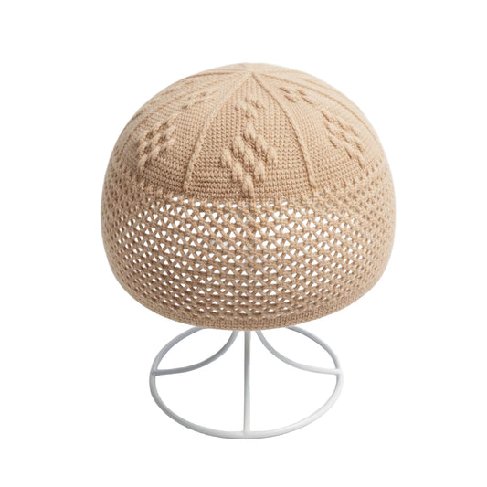 ZAWA HALIL Knitted Prayer Cap (Takke) – Breathable & Lightweight | SKU 1080