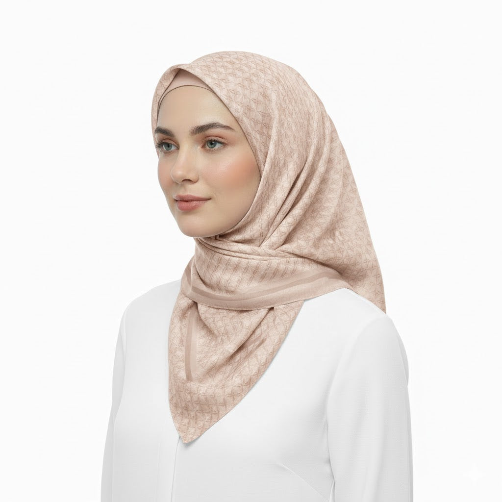 NURİPEK 9097T-D5 Floral Pattern Headscarf