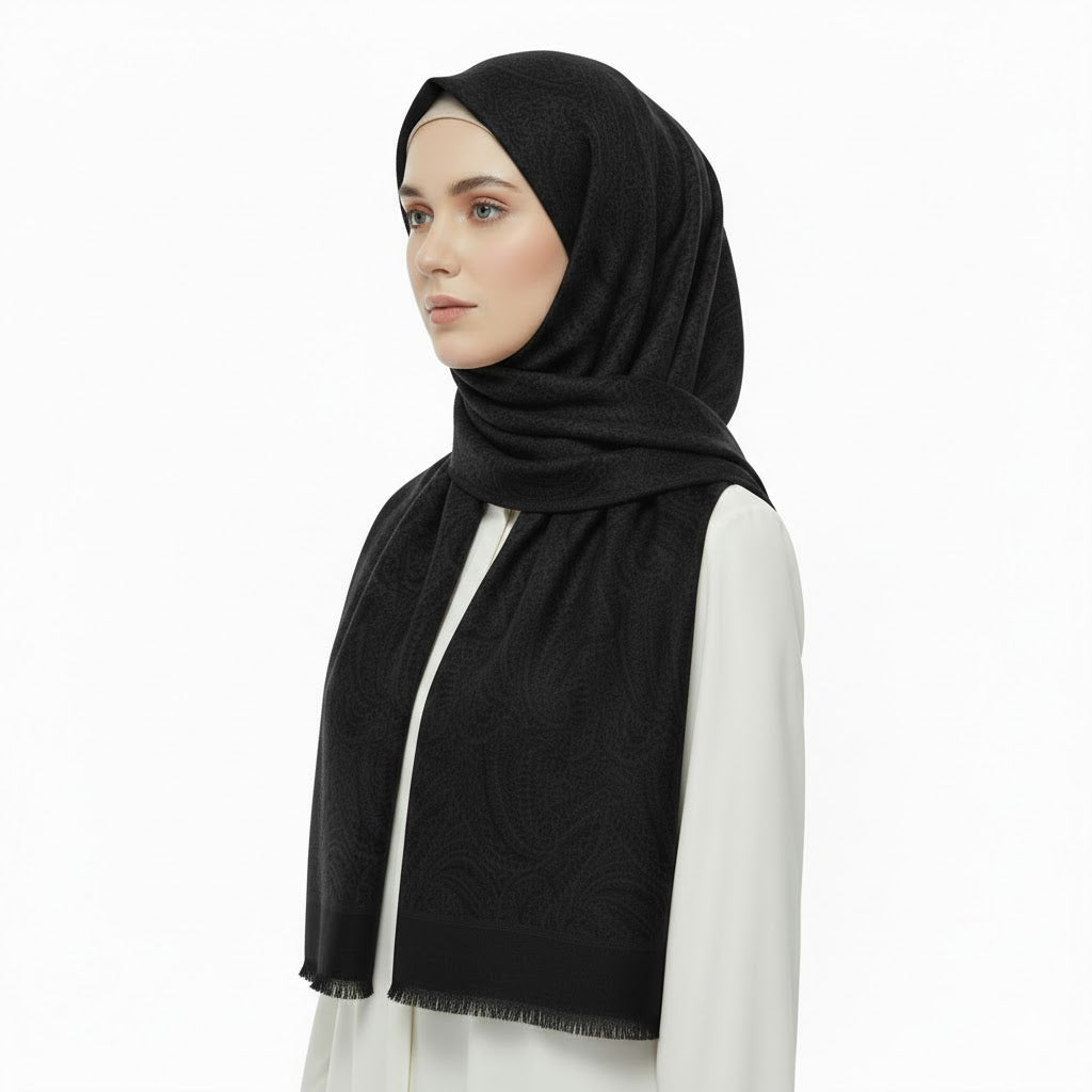 Premium Satin Hijab – Luxury Elegant Scarf |  9021-A-D5