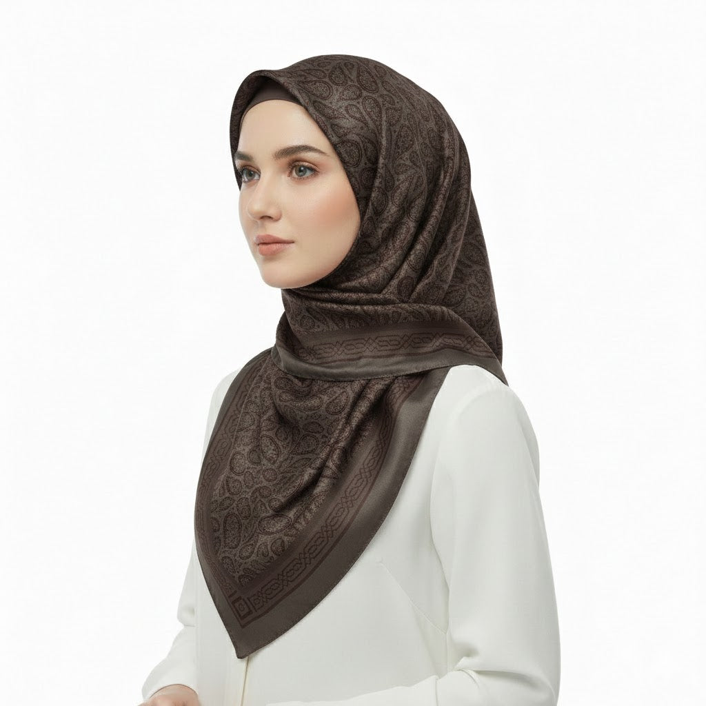 Premium Satin Hijab – Luxury Elegant Scarf |  9033-A1