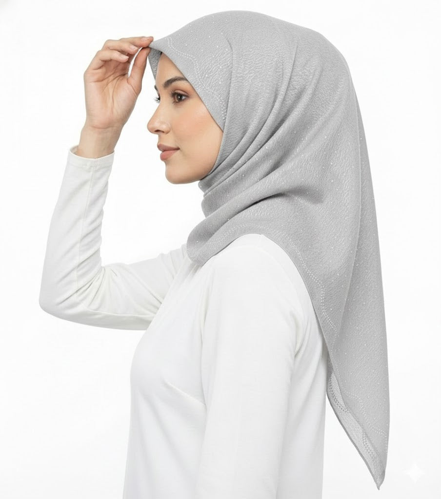 ZAWA 9145-D1 Floral Pattern Headscarf