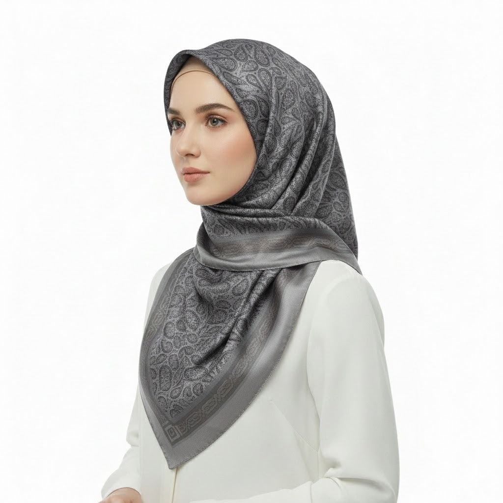 Premium Satin Hijab – Luxury Elegant Scarf |  9033-A1