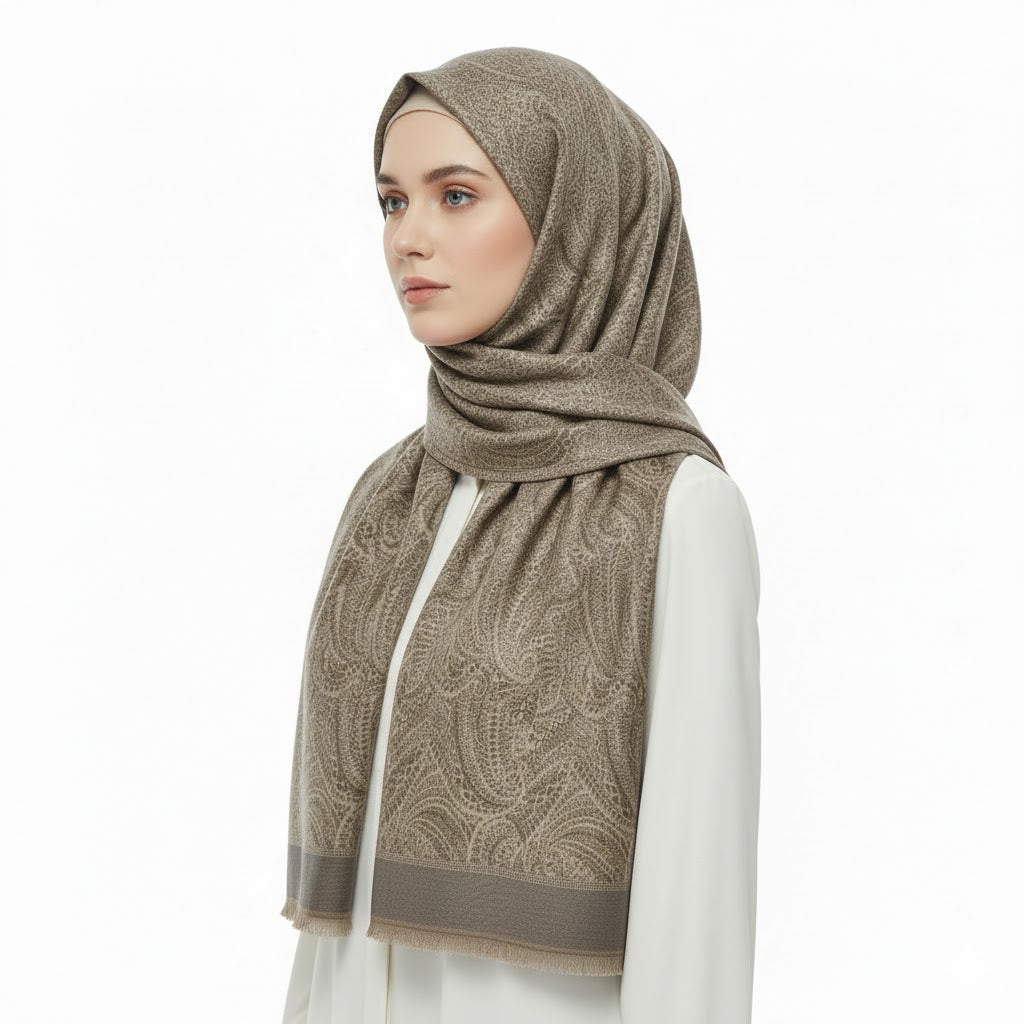 Premium Satin Hijab – Luxury Elegant Scarf |  9021-A-D5