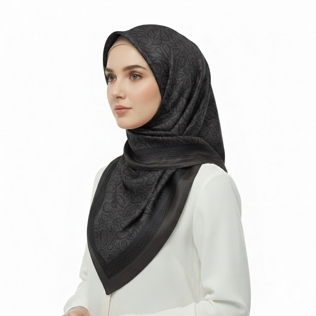 Premium Satin Hijab – Luxury Elegant Scarf |  9033-A1