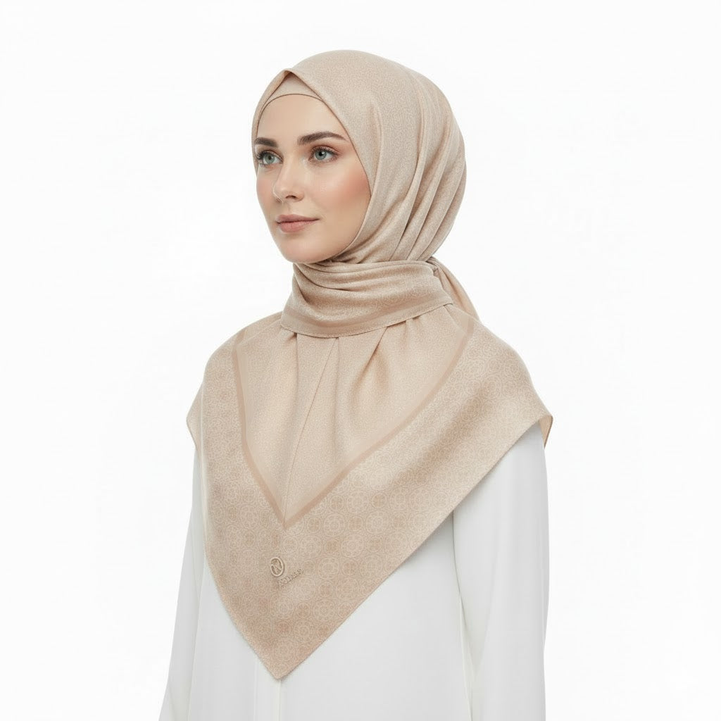 NURİPEK 9097T-D4 Floral Pattern Headscarf