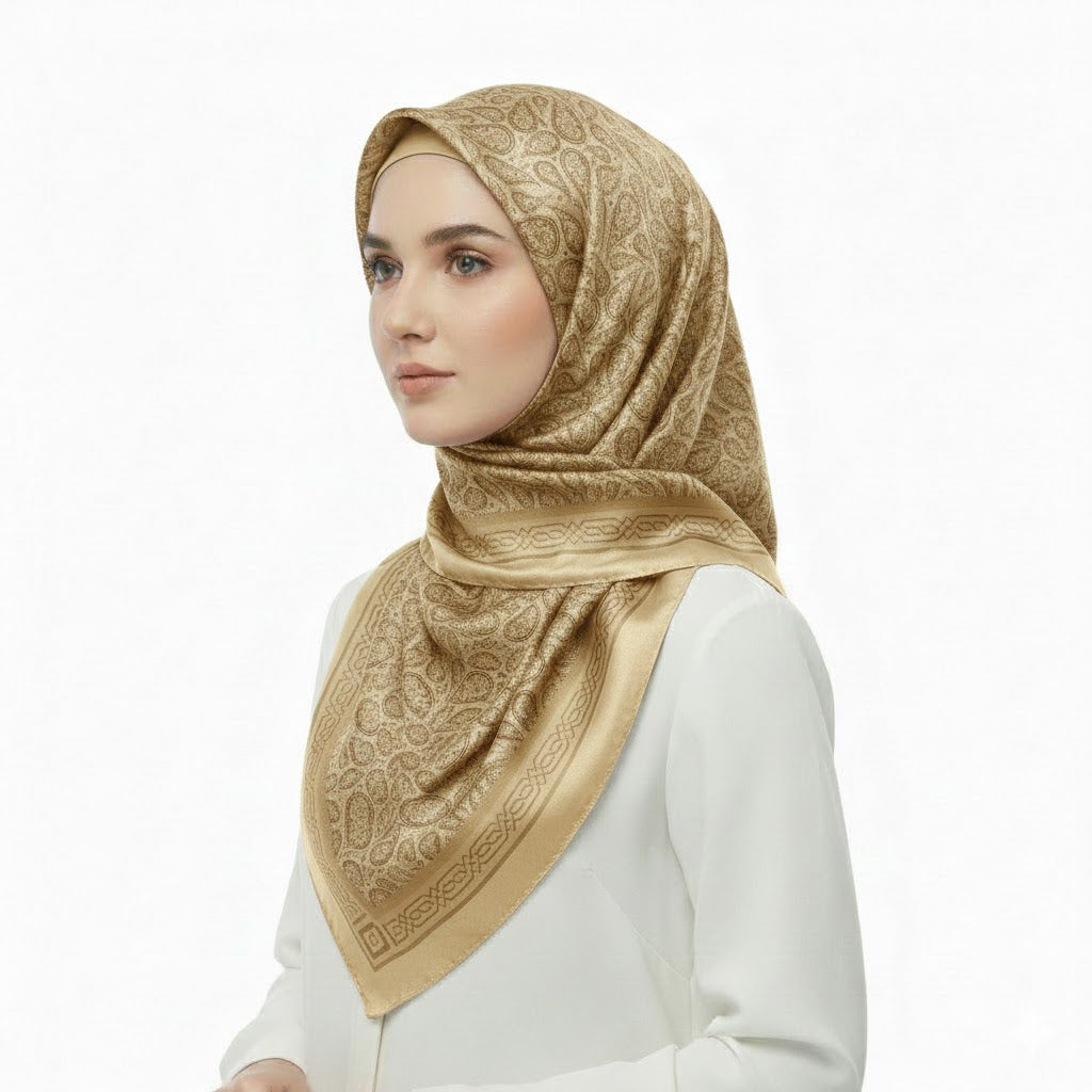 Premium Satin Hijab – Luxury Elegant Scarf |  9033-A1