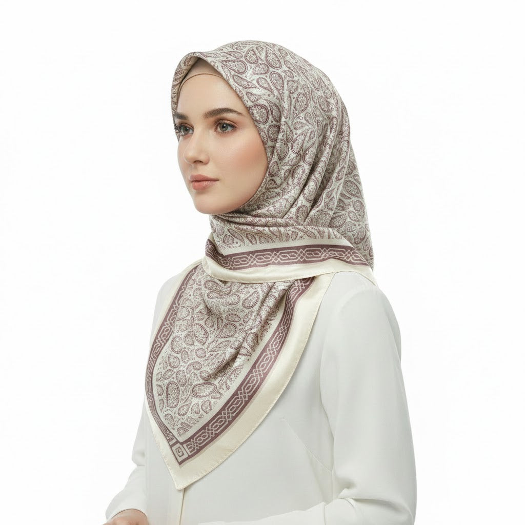 Premium Satin Hijab – Luxury Elegant Scarf |  9033-A1