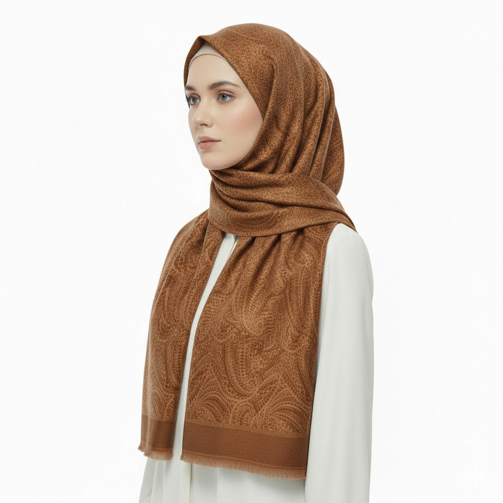 Premium Satin Hijab – Luxury Elegant Scarf |  9021-A-D5