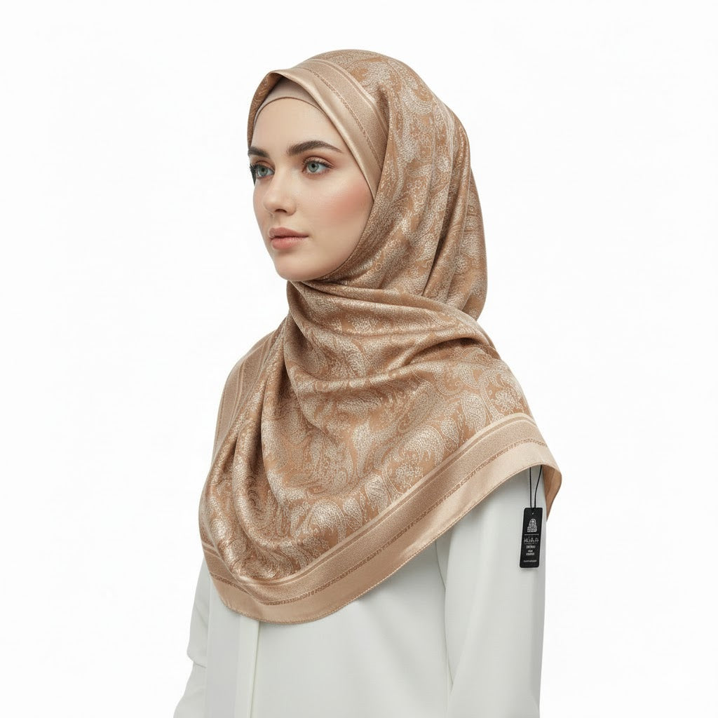 Premium Satin Hijab – Luxury Elegant Scarf |  9033-A5