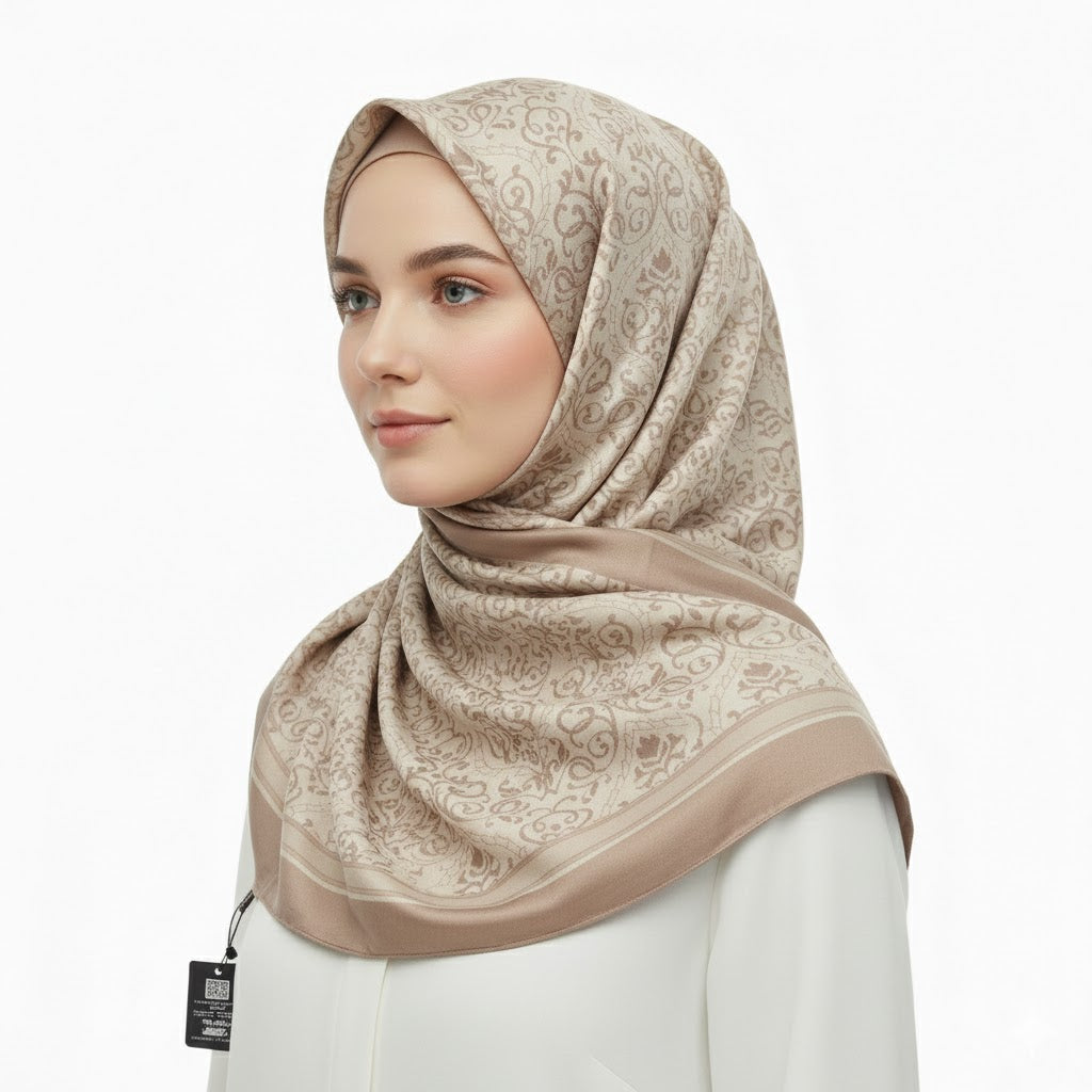 Premium Satin Hijab – Luxury Elegant Scarf |  9033-A3