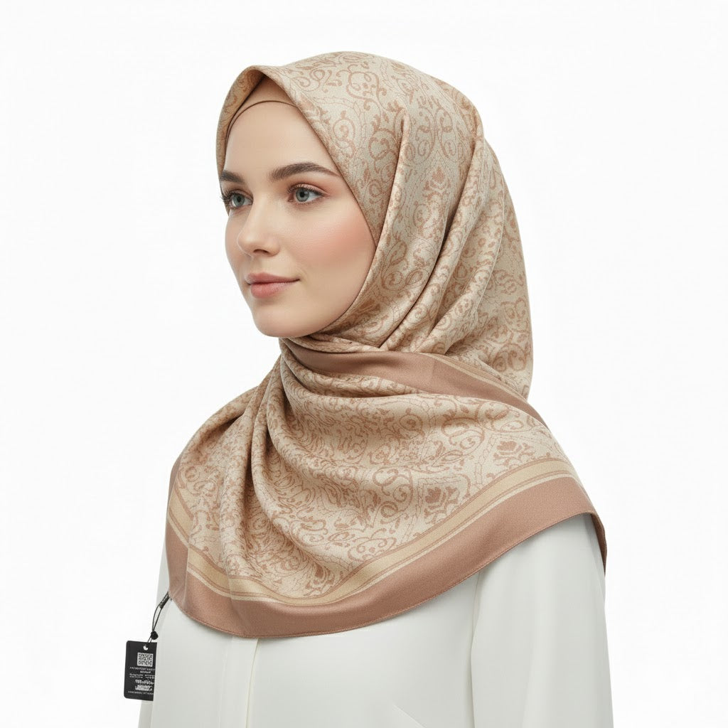 Premium Satin Hijab – Luxury Elegant Scarf |  9033-A3