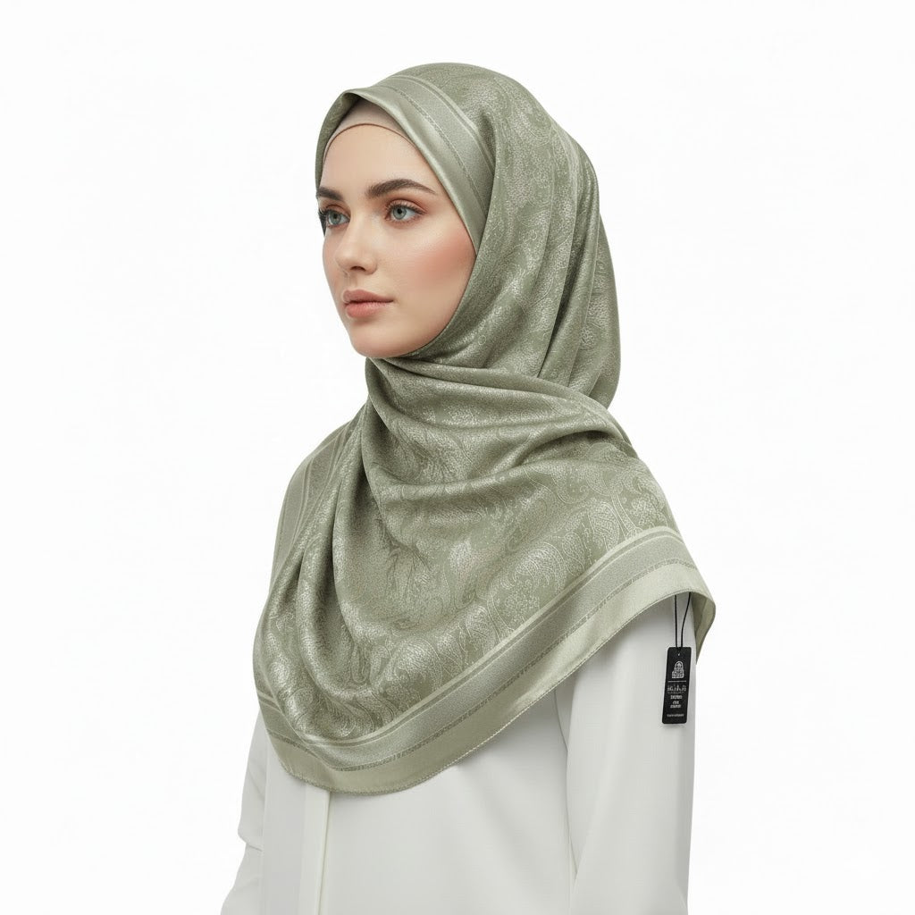Premium Satin Hijab – Luxury Elegant Scarf |  9033-A5