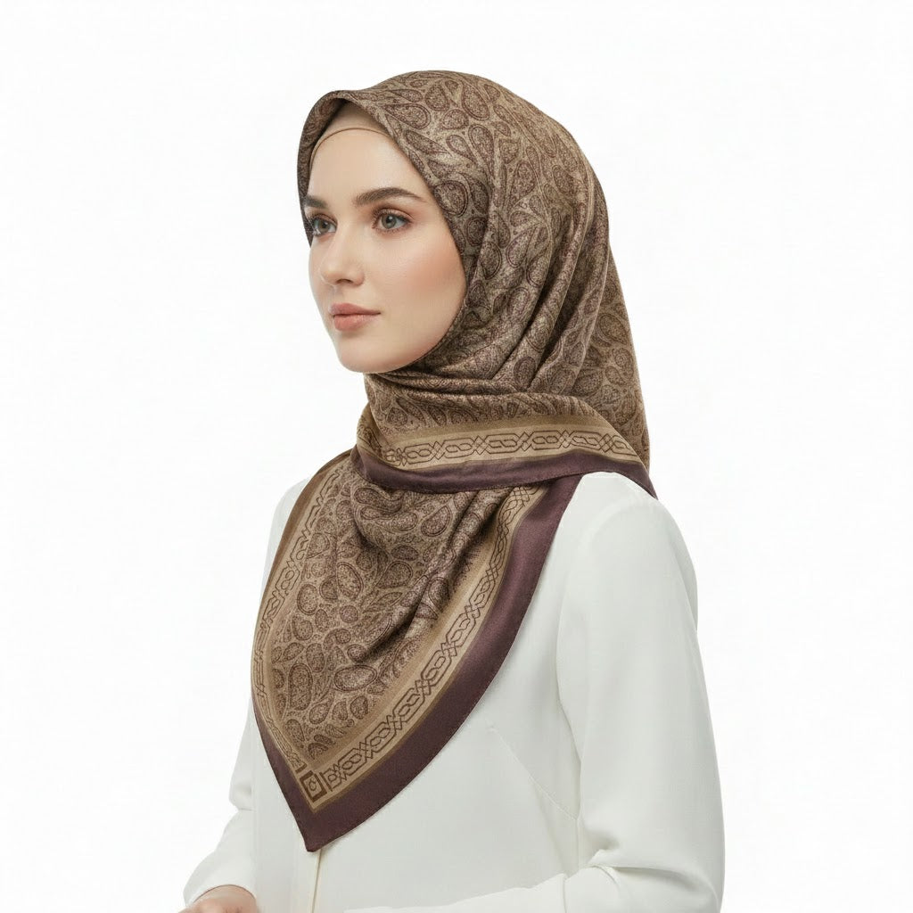 Premium Satin Hijab – Luxury Elegant Scarf |  9033-A1
