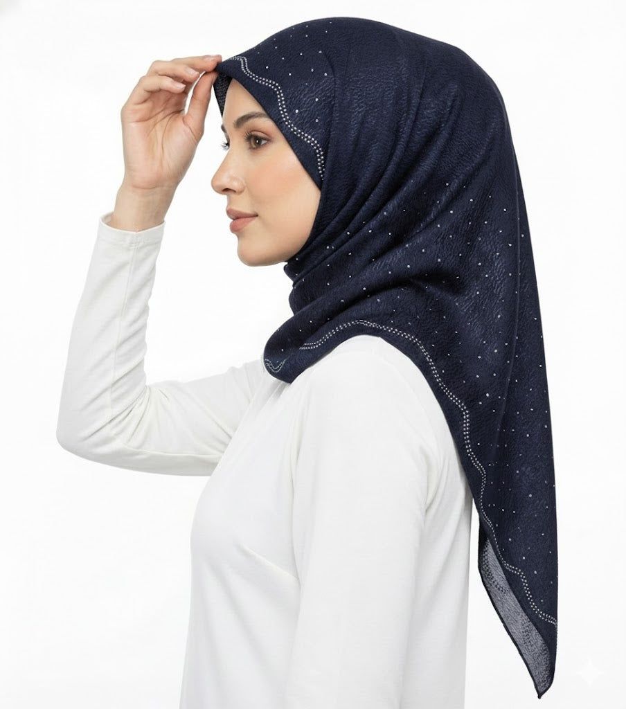 ZAWA 9145-D1 Floral Pattern Headscarf