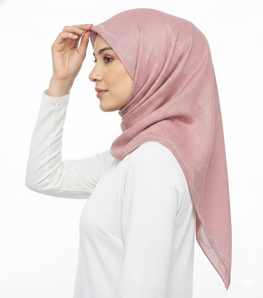 ZAWA 9145-D1 Floral Pattern Headscarf