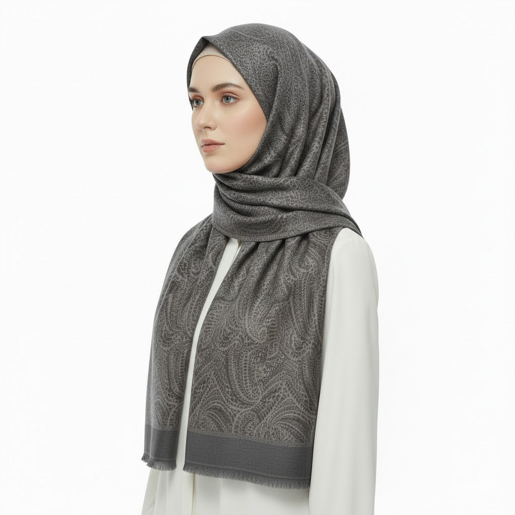 Premium Satin Hijab – Luxury Elegant Scarf |  9021-A-D5