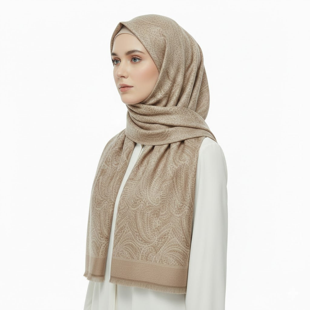 Premium Satin Hijab – Luxury Elegant Scarf |  9021-A-D5