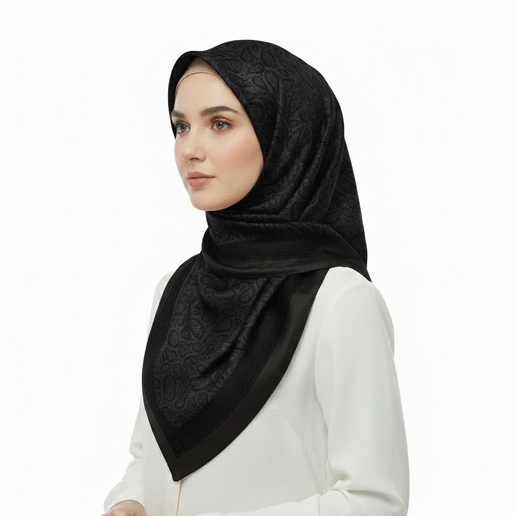Premium Satin Hijab – Luxury Elegant Scarf |  9033-A1